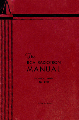 RCA Radiotron Manual R-10 cover