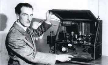 Lev demonstrating an early theremin of his